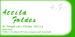 attila foldes business card