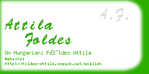 attila foldes business card